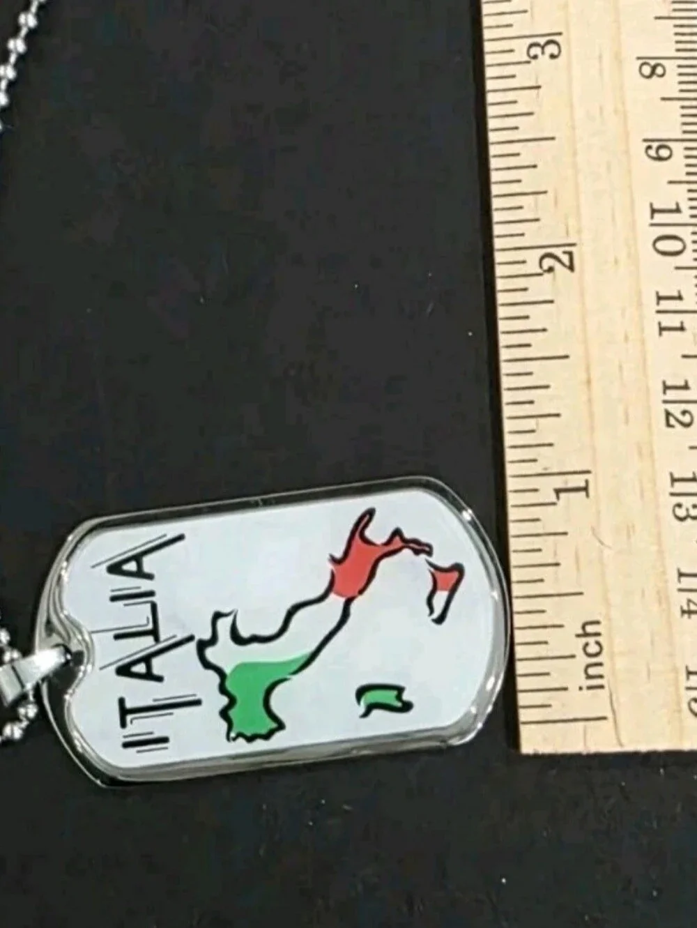Italian Flag Necklace Pendant 22